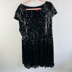 Red Dot Boutique Black‎ Sequin Lined Dress Size 4X